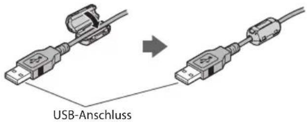 PANASONIC TX-P42VT30E - Anbringen des Ferritkerns - 2