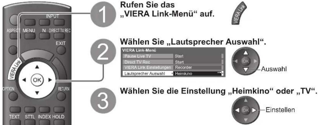 PANASONIC TX-P42U20E - Zugriff auf und Steuerung der Lautstärke der Lautsprecher - 1