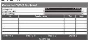 PANASONIC TX-P42U20E - Manuelles Einstellen des DVB-Programms Manueller Suchlauf - 3