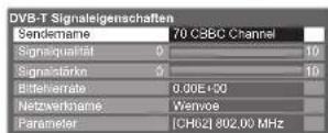 PANASONIC TX-P42U20E - DVB-Signal überprüfen Signaleigenschaften - 2