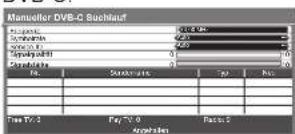 PANASONIC TX-P42U20E - Manuelles Einstellen des DVB-Programms Manueller Suchlauf - 1