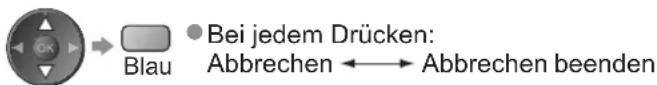 PANASONIC TX-P42U20E - ■Vorübergehendes Abbrechen einer Timer-Programmierung - 1