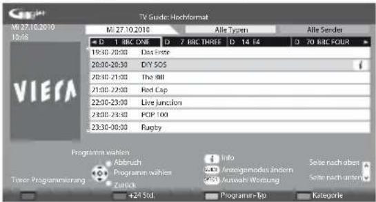 PANASONIC TX-P42UT30E - Rufen Sie den Programmassistenten auf. - 2