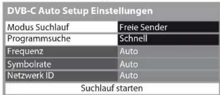 PANASONIC TX-P42UT30E - Nehmen Sie die gewünschten Einstellungen für die Auto Setup Einrichtung vor. - 1