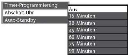PANASONIC TX-P42UT30E - Wählen Sie [Abschalt-Uhr], und stellen die Abschaltzeit in 15-Minutenschritten ein. - 1