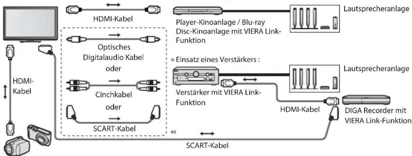 PANASONIC TX-P42UT30E - Übersicht über die Q-Link- und VIERA Link-Funktionen - 3
