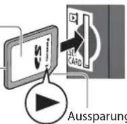PANASONIC TX-P42UT30E - Einsetzen der SD-Speicherkarte Entfernen der SD-Speicherkarte - 1