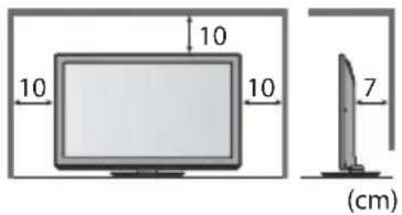 PANASONIC TX-P42UT30E - Für einen zur Wärmeabfuhr ausreichenden Freiraum im Umfeld des Gerätes sorgen - 1