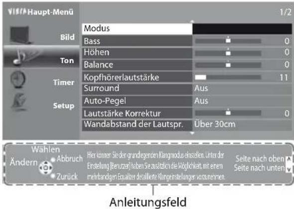 PANASONIC TX-P42UT30E - Anleitungsfeld - 1