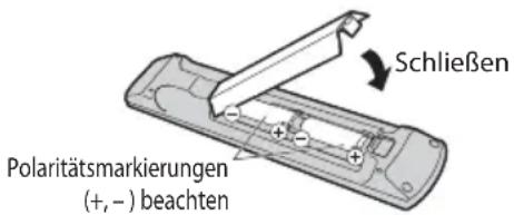 PANASONIC TX-P42UT30E - Einlegen / Entfernen der Batterien der Fernbedienung - 2