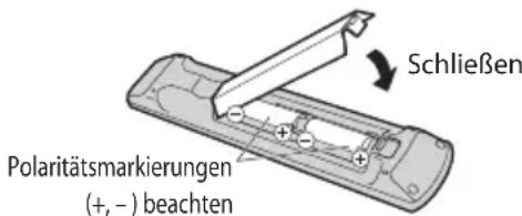 PANASONIC TX-P42ST30E - Einlegen / Entfernen der Batterien der Fernbedienung - 2
