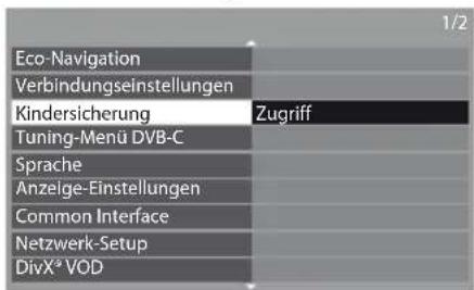 PANASONIC TX-P42S30 - Wahlen Sie [Kindersicherung] - 1