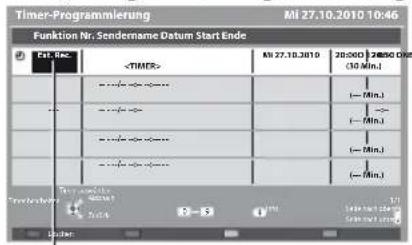 PANASONIC TX-P42S30 - Wählen Sie die Funktion ([Ext. Rec.] oder [Erinnerung]) - 1