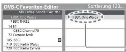 PANASONIC TX-P42S30 - Auflisten der DVB-Favoriten-Programme [Favoriten bearbeiten] - 2