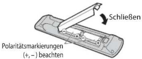 PANASONIC TX-P42S30 - Einlegen / Entfernen der Batterien der Fernbedienung - 2