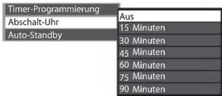 PANASONIC TX-P42S30 - Wählen Sie [Abschalt-Uhr], und stellen die Abschaltzeit in 15-Minutenschritten ein. - 1