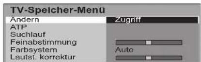 PANASONIC TX-26LX6F - TV-Speicher-Menü – Übersicht - 5
