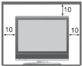 PANASONIC TX-20LA70 - ■Für einen zur Wärmeabfuhr ausreichenden Freiraum im Umfeld des Gerätes sorgen - 1