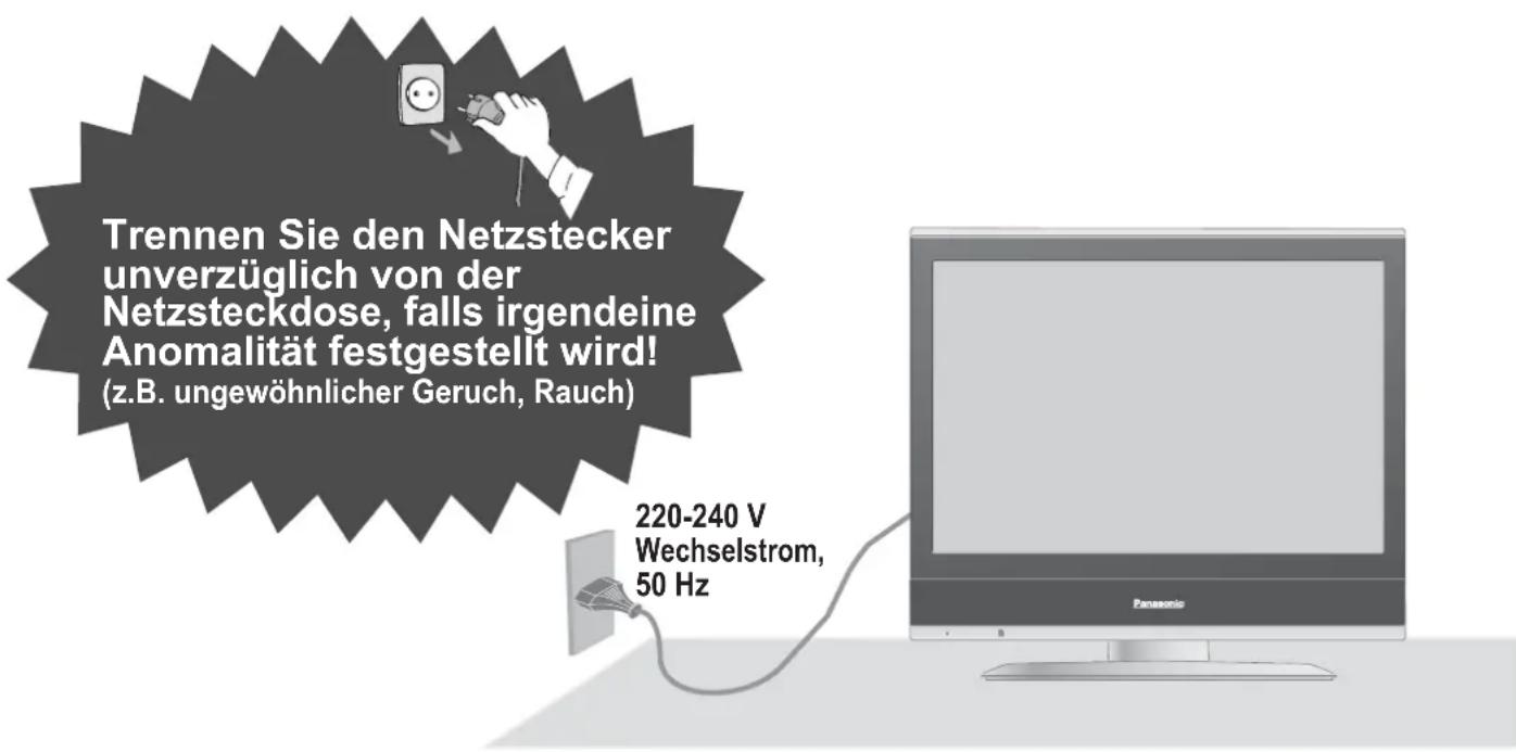 PANASONIC TX-20LA70 - Handhabung von Netzstecker und Netzkabel - 1