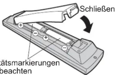 PANASONIC TX-20LA70 - Einlegen der Batterien in die Fernbedienung - 2