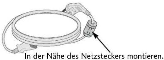 LG 47LH3000BEU - VERWENDUNG EINES FERRITKERNS (Diese Funktion ist in einigen Ländern nicht verfügbar) - 1