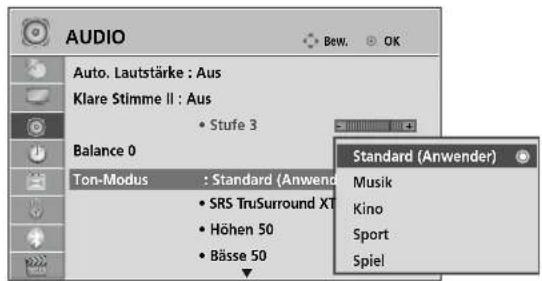 LG 47LH3000BEU - TONEINSTELLUNG - OPTION BENUTZER - 2
