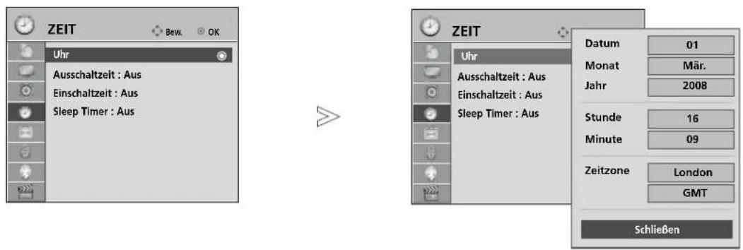 LG 47LH3000AEU - EINSTELLUNG FÜR ZEIT - 1