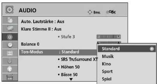 LG 47LH3000AEU - VORKONFIGURIERTE TONEINSTELLUNGEN - SOUND MODE (TON-MODUS) - 2