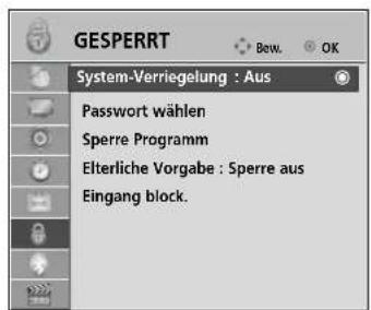 LG 47LH3000AEU - KENNWORT- UND SPERRSYSTEM EINSTELLEN - 1