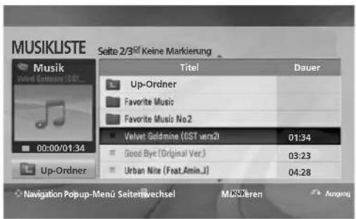 LG 47LH3000AEU - Titelauswahl und Untermenü - 1