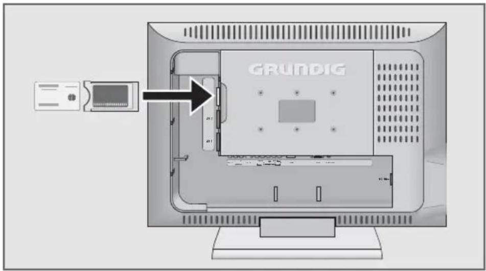 GRUNDIG Lenaro 32 LXW 82 8630 IDTV - Common Interface einschieben - 1