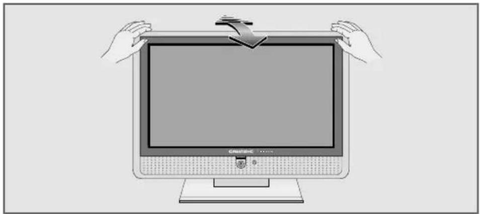 GRUNDIG Lenaro 20 LCD 51-7606 TOP - Neigungswinkel des Bildschirmes anpassen - 1