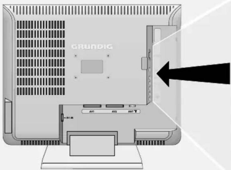 GRUNDIG Lenaro 19 LCD 49-7710 - Die Anschlüsse des Fernsehgerätes - 1