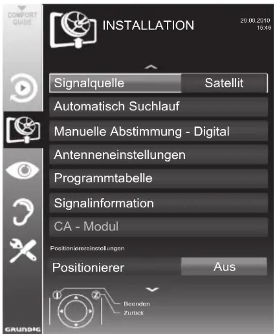 GRUNDIG Hamburg 32 VLC 8140 S - Digitale Fernseh-Programme eines Satelliten automatisch suchen - 1