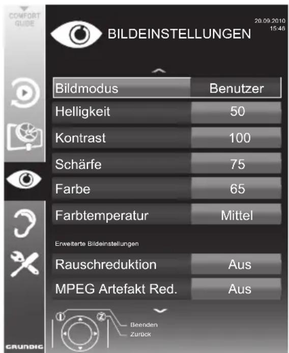 GRUNDIG Hamburg 32 VLC 8140 S - Bildeinstellungen - 1