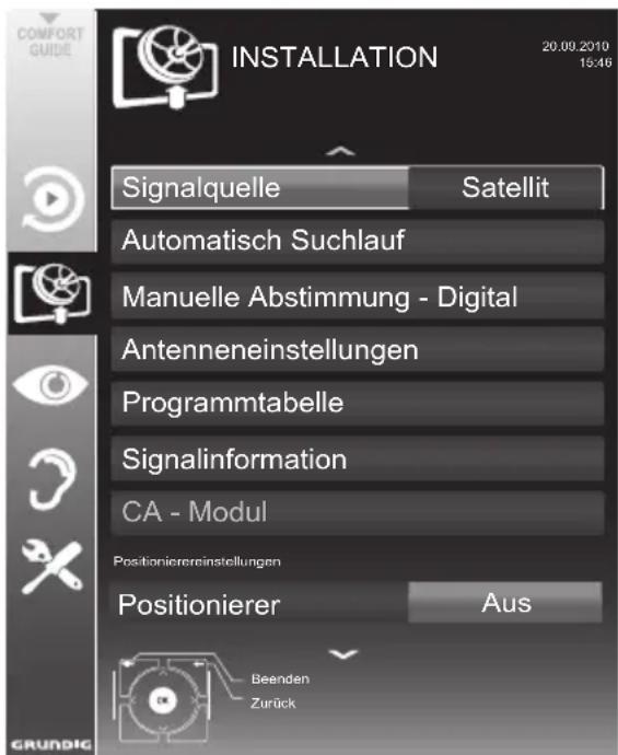 GRUNDIG Hamburg 26 VLC 8100 S - Digitale Fernseh-Programme eines Satelliten automatisch suchen - 1
