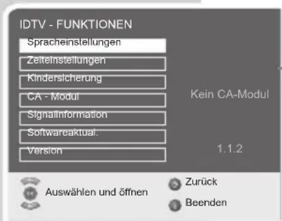 GRUNDIG Davio 20 LCD 51 5732 DVB T - Version der Software einblenden - 2