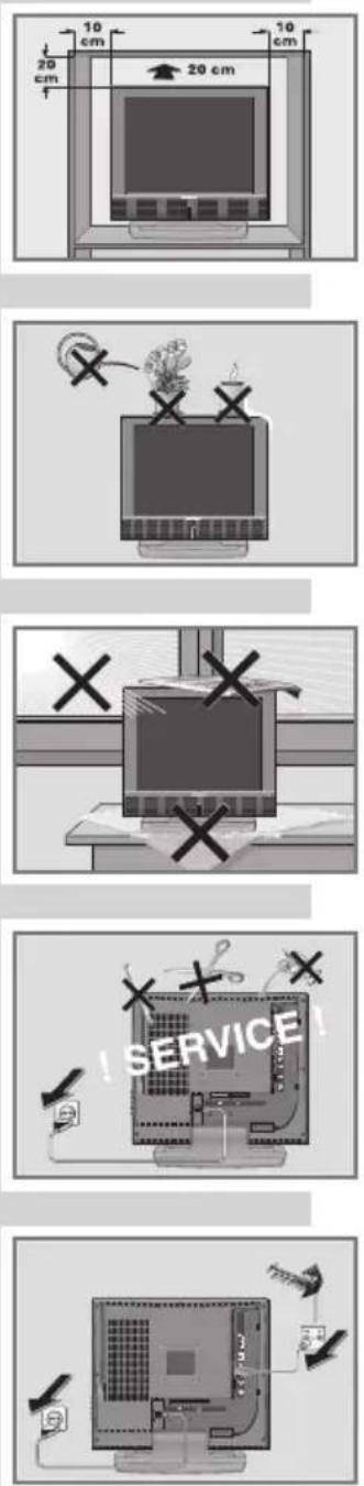 GRUNDIG Davio 20 LCD 51 5732 DVB T - AUFSTELLEN UND SICHERHEIT - 1