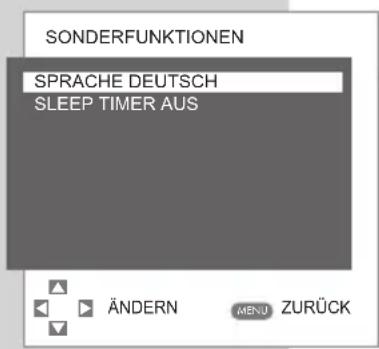 GRUNDIG Davio 15-5710 - Komfortfunktionen mit dem Menü »SONDERFUNKTIONEN« - 1