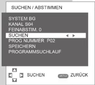 GRUNDIG Davio 15-5710 - Fernseh-Programme mit dem Suchlauf einstellen - 2