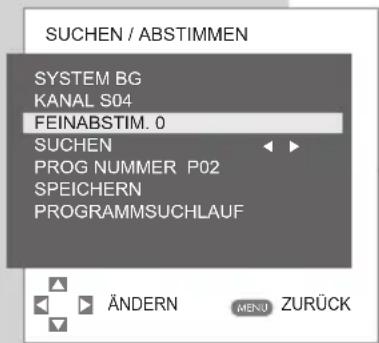GRUNDIG Davio 15-5710 - Fernseh-Programme feinabstimmen - 1