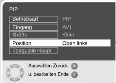 GRUNDIG Cinemo 46 LXW 117-8735 REF - Größe des Kleinbildes (PIP) wählen - 1