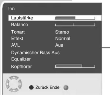 GRUNDIG Cinaro 32 LXW 82 6612 REF - Ton-Einstellungen - 1