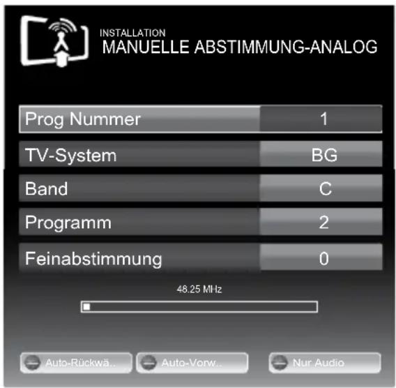 GRUNDIG Vision 8 46 VLE 8160 SL - Analoge Fernseh-Programme durch Eingeben der Kanalzahlen einstellen - 1