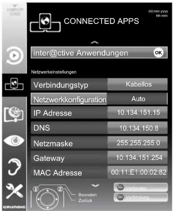 GRUNDIG Vision 8 46 VLE 8160 SL - Internet Applikation anwählen - 1