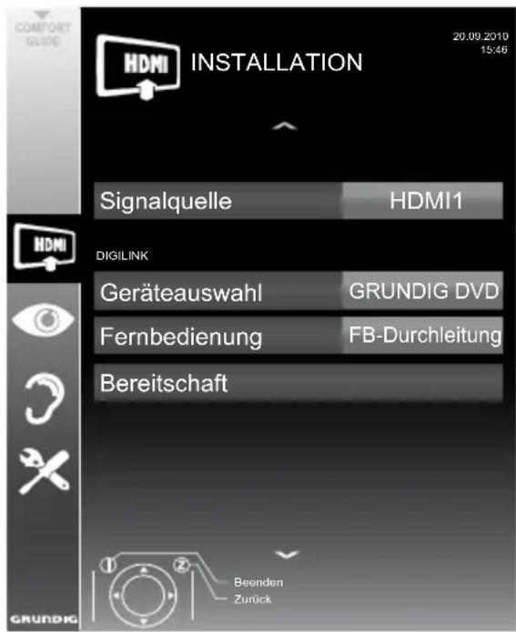 GRUNDIG Vision 8 46 VLE 8160 SL - Gerätesteuerung - 1