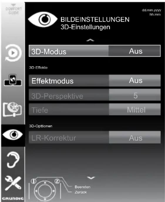 GRUNDIG Vision 8 46 VLE 8160 SL - 3D-Einstellungen - 1
