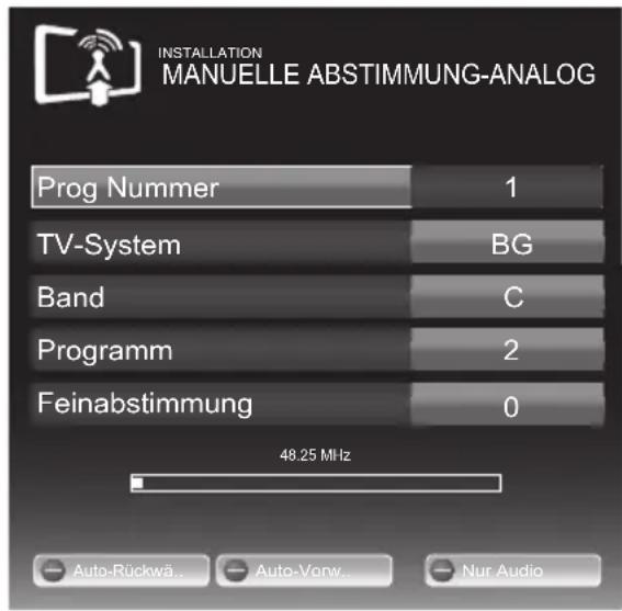 GRUNDIG 40 VLE 8041 S - Analoge Fernseh-Programme durch Eingeben der Kanalzahlen einstellen - 1