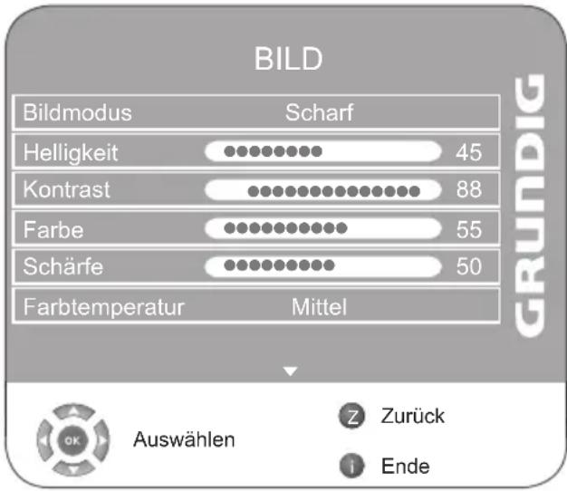 GRUNDIG 32 VLE 8040 C - Bildeinstellungen - 1