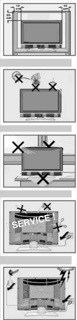 GRUNDIG 32LXW 82-9732 DL - AUFSTELLEN UND SICHERHEIT - 1